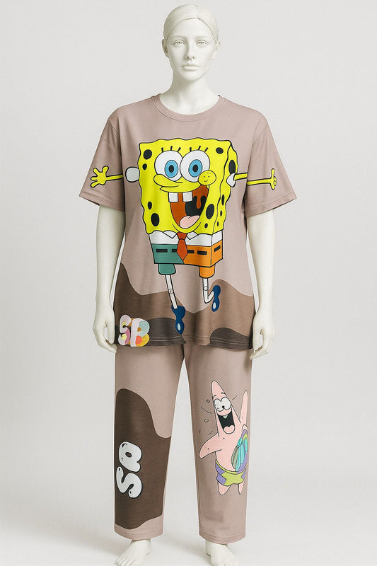 SpongeBob SquarePants Printed Co-ord Set – Fun & Comfy Loungewear