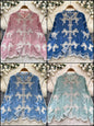 Women's Embroidered Bow Shirt – Cotton Blend | 4 Elegant Colors | Glam Me By TK