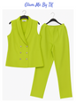 Women's 3-Piece Formal Coord Set – Sleeveless Blazer, Trousers & Top | Glam Me By TK