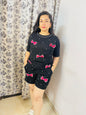 🎀 Brown Bow Embellished Co-Ord Set |cotton-polyester fabric – Glammebytk