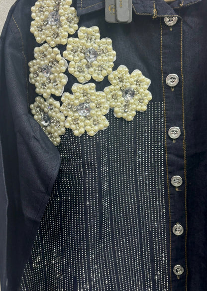 DENIM FITS WITH EMBROIDERY